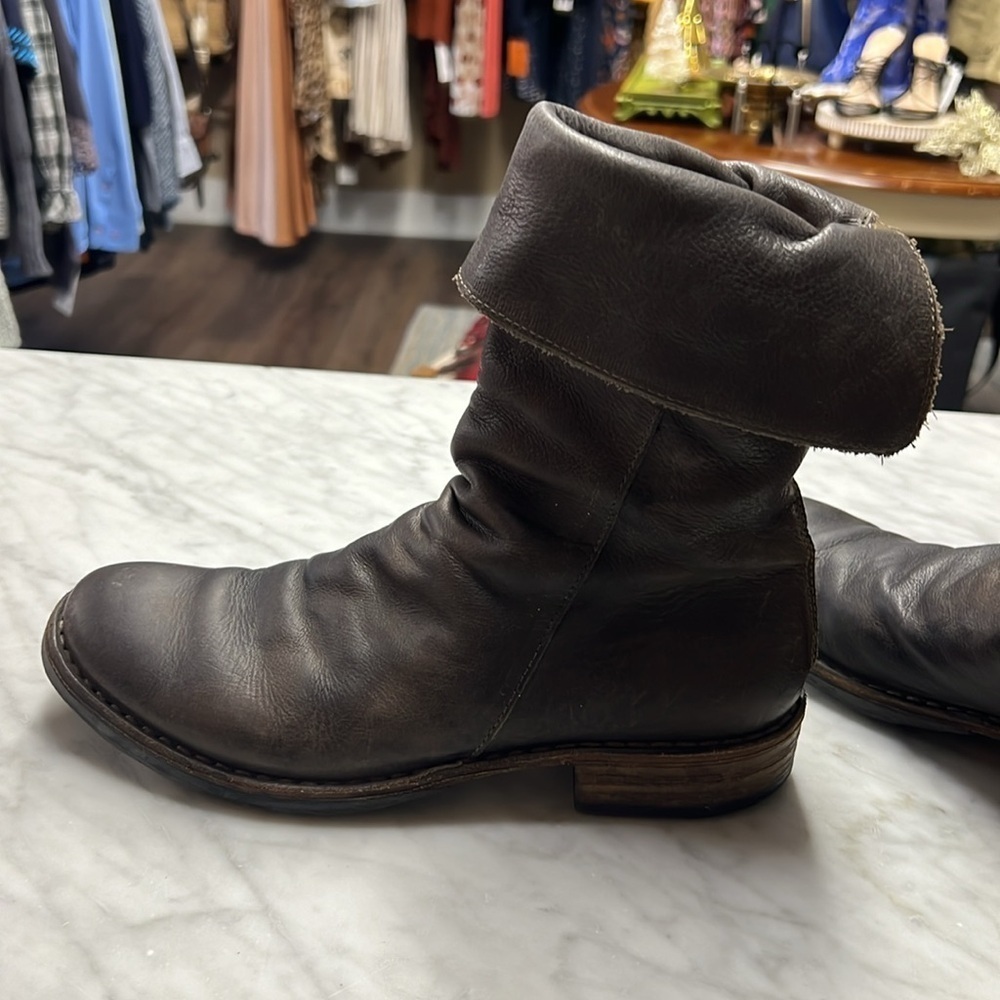 Fiorentini + Baker Eternity Massive | M- Ella Brown Gray Leather Boots Size 37 - Picture 5 of 12
